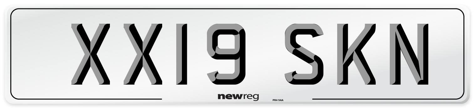 XX19 SKN Number Plate from New Reg